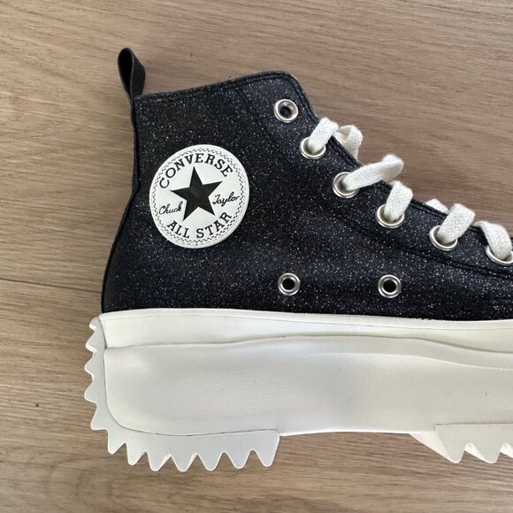 ⭐Rare Converse Run Star Hike Hi Platform Glitter Sz 7 Mens Shoes Sneaker A07947C - Picture 7 of 9